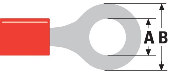Capicorda Isolato a Occhiello Rosso da 1,5mm Foro 3